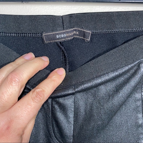 BCBGMaxAzria Black Maddex Faux Leather Leggings pants Size Small - Picture 4 of 6